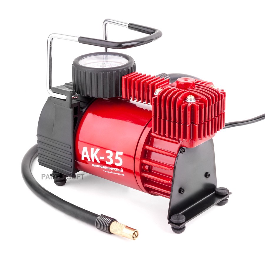 Компрессор (35 л/мин) 10 Атм "AUTOPROFI" АК-35 (+ зажимы АКБ) - AUTOPROFI None None